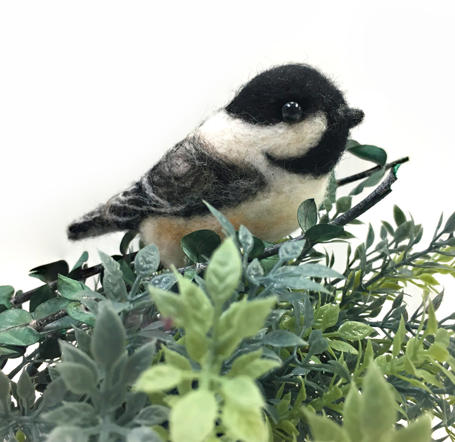 Felted Chickadee by Tif Does Art